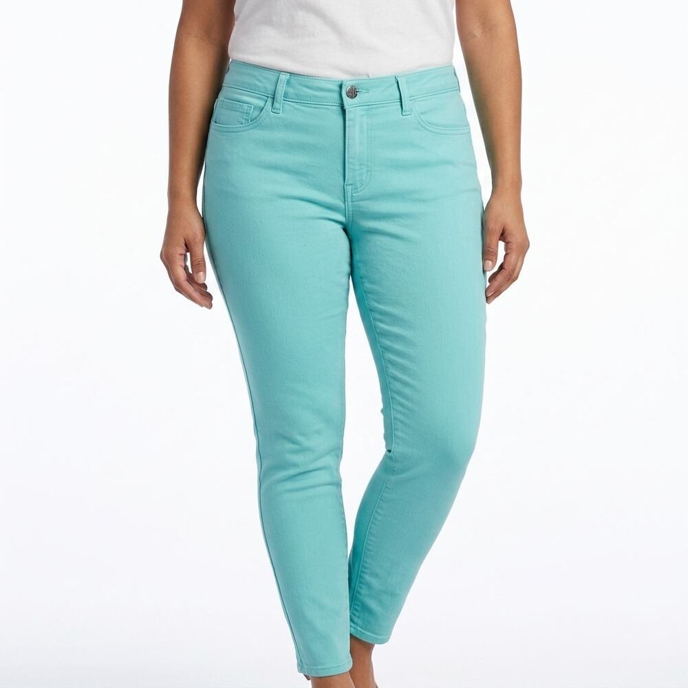 JEN7 by 7 For All Mankind Cropped Skinny Denim Casual Jeans Women Size 8